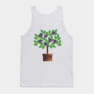 Plum Tree Pot Plant Digital Art | Melanie Jensen Illustrations Tank Top